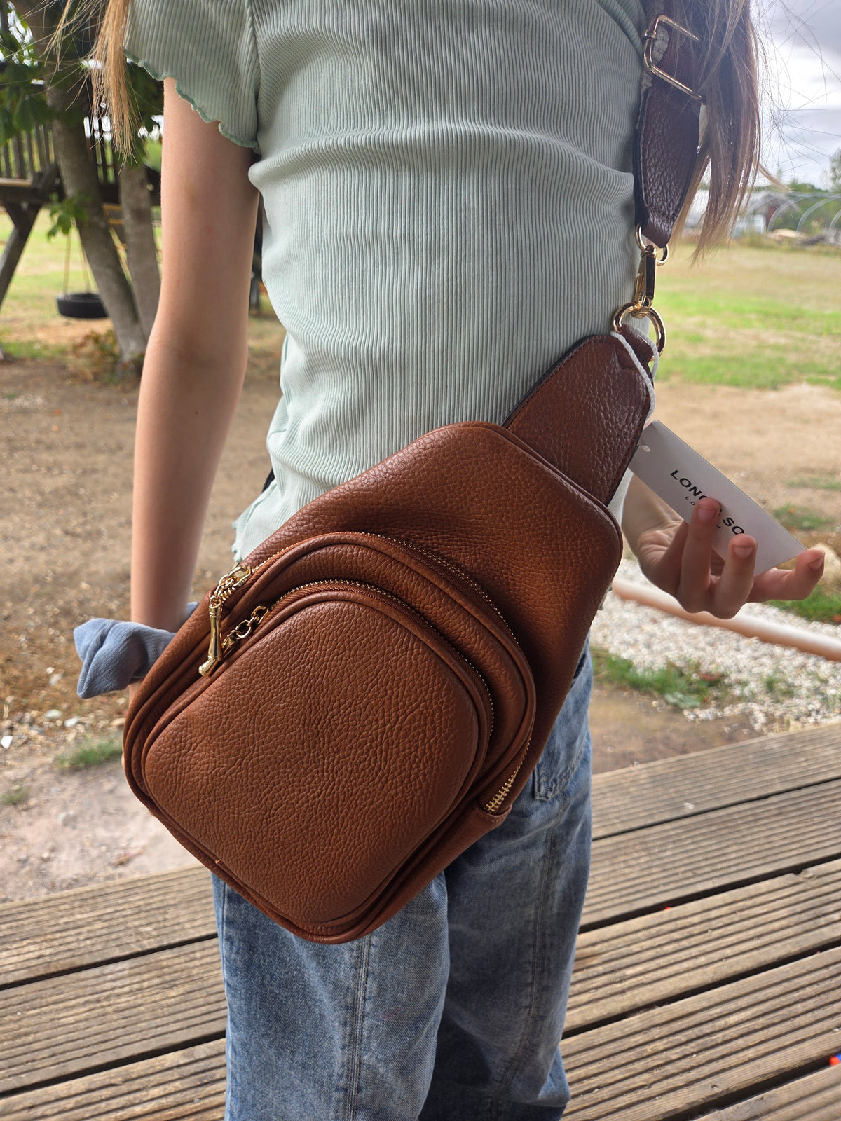 Heidi - Faux Leather Crossbody Backpack