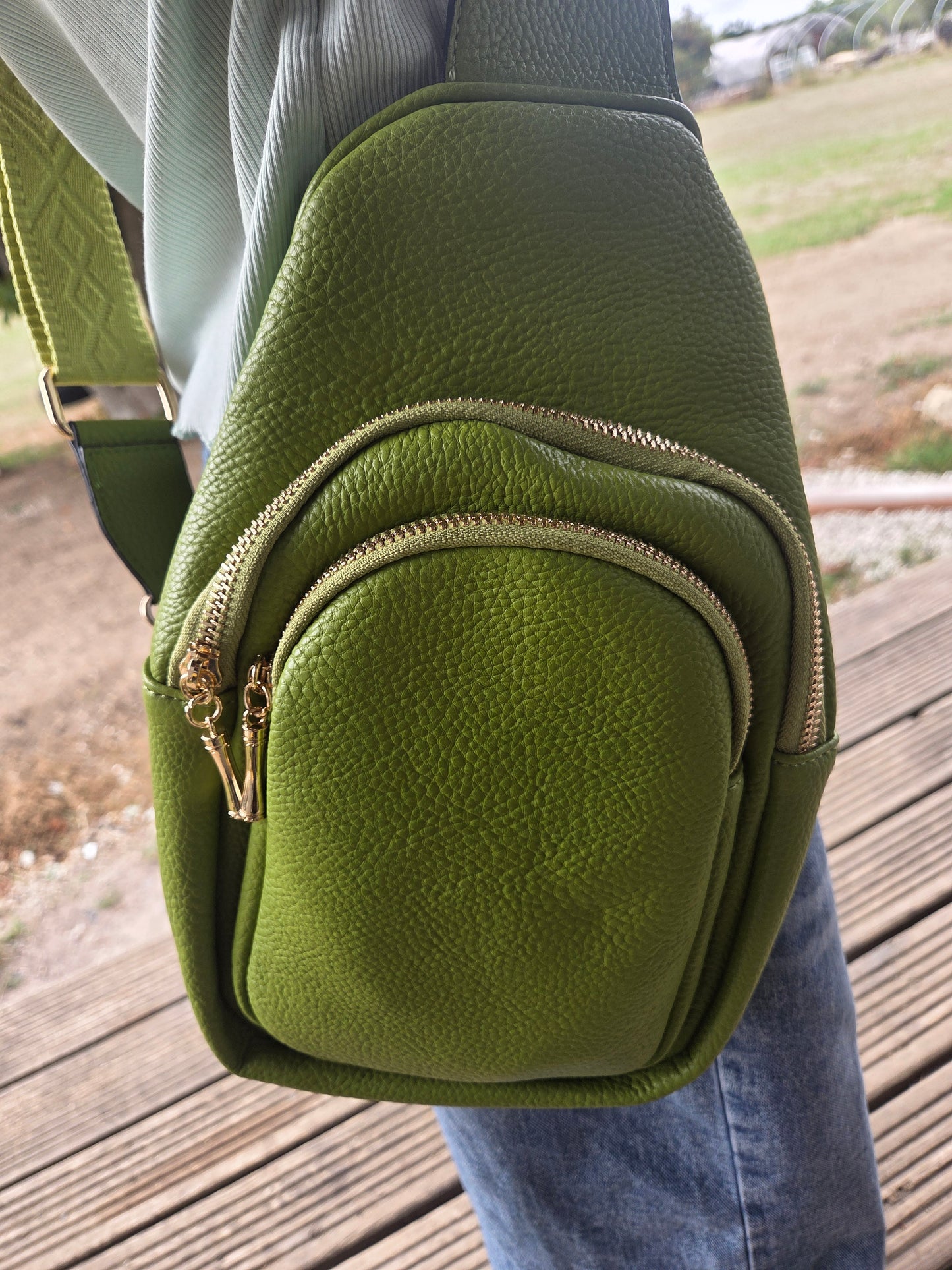 Heidi - Faux Leather Crossbody Backpack