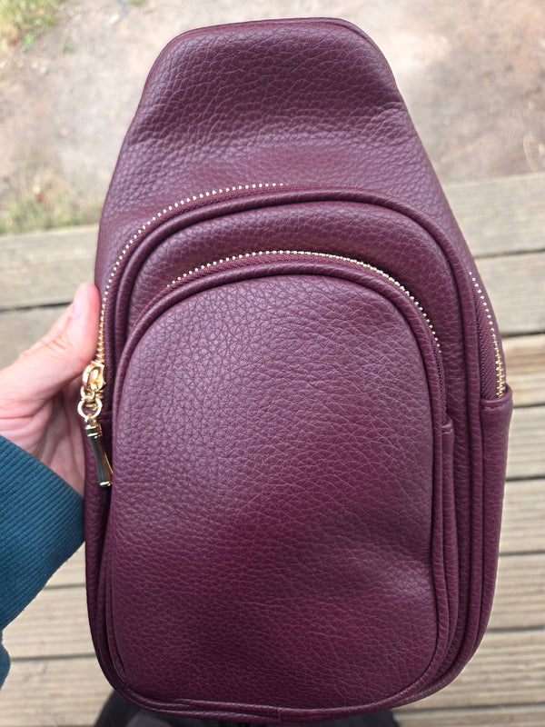 Heidi - Faux Leather Crossbody Backpack