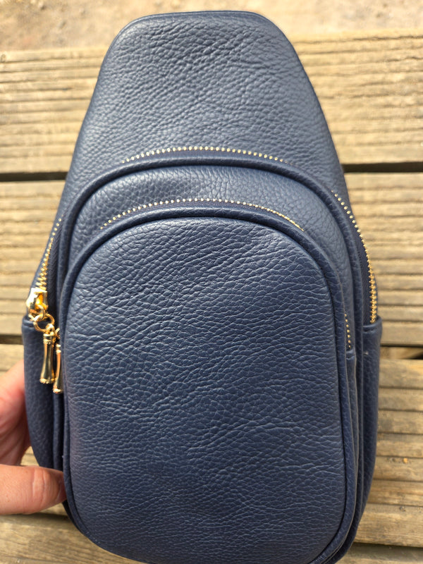 Heidi - Faux Leather Crossbody Backpack